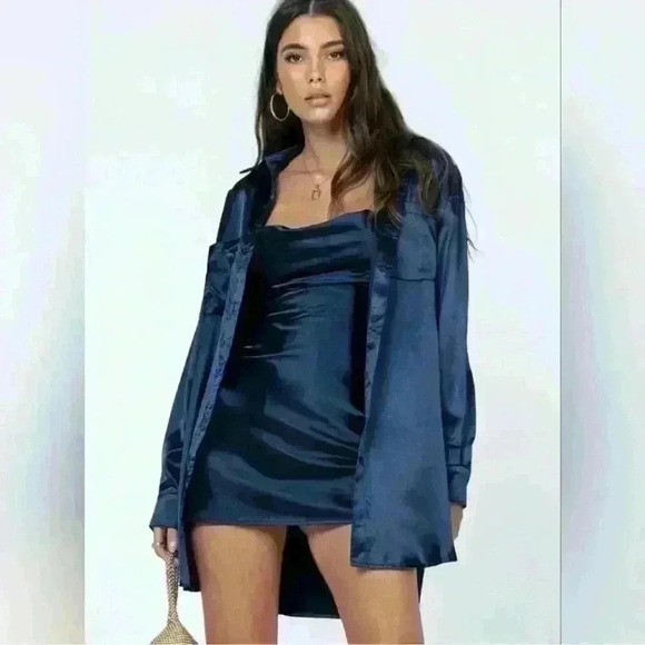 Princess Polly Annalise Dress with Jacket size 6 Navy - Picture 1 of 9